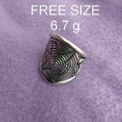Fine Silver Rings 925 Sterling Solid Adjustable Free Size Vintage Fashion R78021