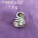 Fine Silver Rings 925 Sterling Solid Adjustable Free Size Vintage Fashion R78031