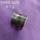 Fine Silver Rings 925 Sterling Solid Adjustable Free Size Vintage Fashion R78040