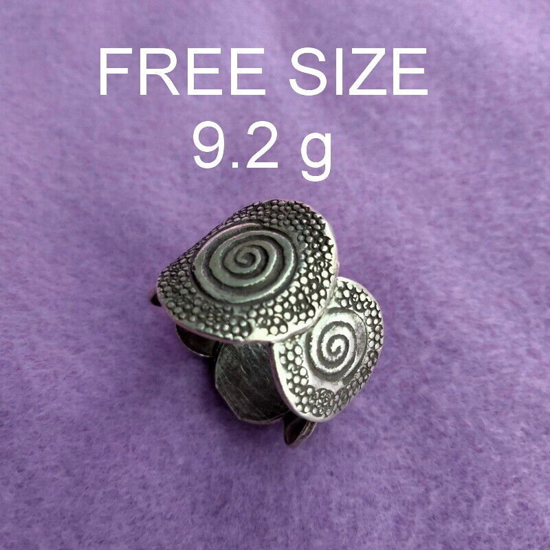Fine Silver Rings 925 Sterling Solid Adjustable Free Size Vintage Fashion R78010