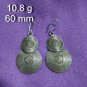 Fine Silver Earrings Sterling 925 Jewelry 10g lot18 Dangle Double Round 42