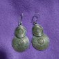 Fine Silver Earrings Sterling 925 Jewelry 10g lot18 Dangle Double Round 42