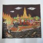 ART FABRIC SILK PRINTING SCREEN CRAFTS TRADITIONAL ROYAL BOAT SHIP ANANTANAKRAJ