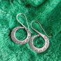 FINE SILVER EARRINGS 925 STERLING CRAFT VINTAGE TRIBAL DANGLE SPIRAL LOT1601