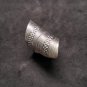 Fine Silver Rings 925 Sterling Adjustable Size Vintage Lady Hammered Scratch