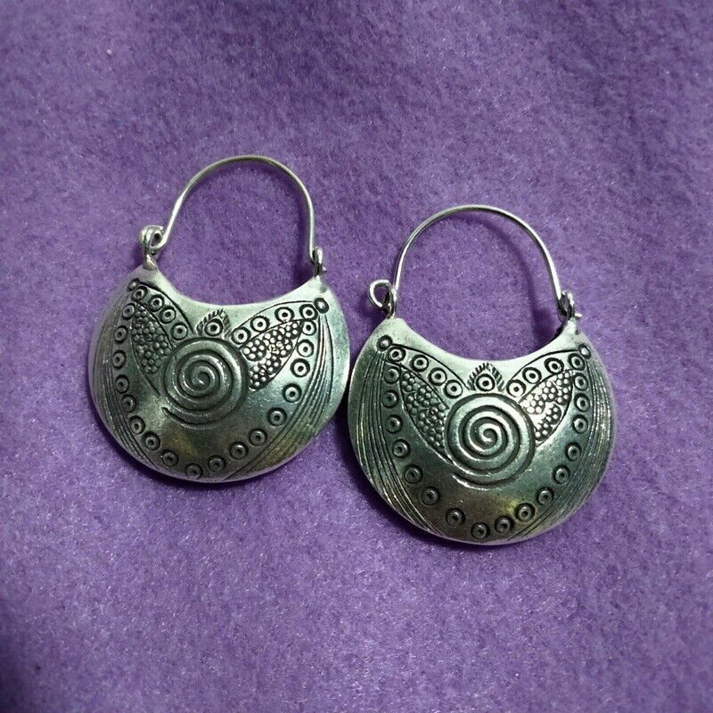 FINE SILVER EARRINGS 925 STERLING CRAFT VINTAGE FASHION JEWELRY DANGLE LOT1712