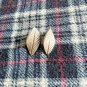 FINE SILVER EARRINGS 925 STERLING TWIST LEAF SMALL STUD CRAFT TRADITIONAL