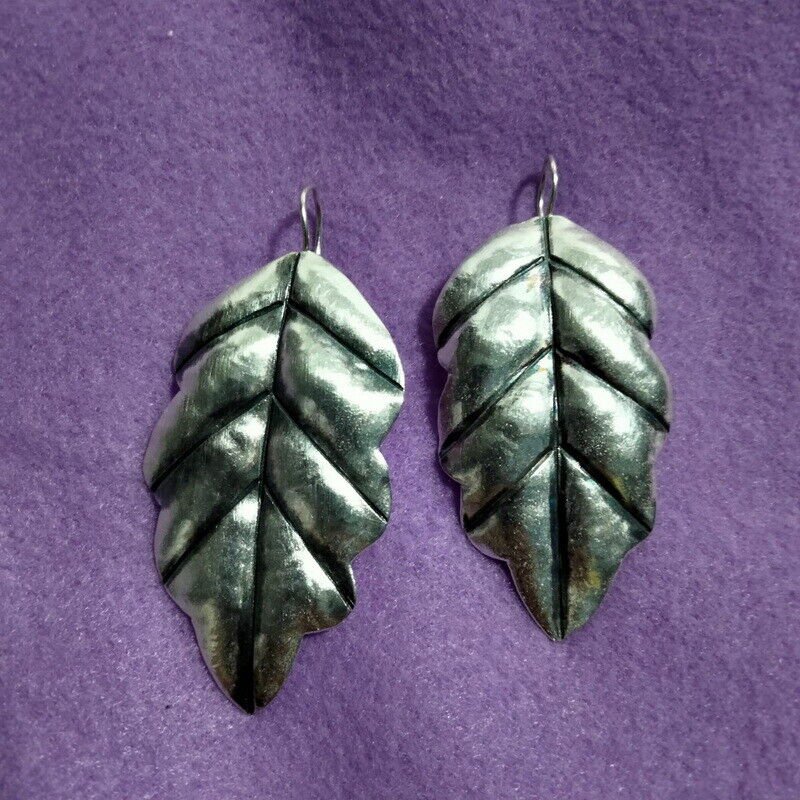 FINE SILVER EARRINGS 925 STERLING CRAFT VINTAGE FASHION JEWELRY DANGLE LOT1726