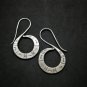 Fine 925 Silver Earrings Vintage Symbol Engraved Sticky spiral Collectible