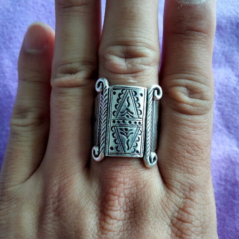 FINE SILVER RINGS 925 CRAFT FFONIWCH &igrave;��&euml;&deg;�&igrave;&sect;� FREE SIZE ARTISAN TRIBAL TRIBE R7716