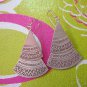 925 Fine Pure Silver Earrings Thailand Jewelry Double Triangle Collectible