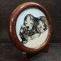 Natural Gemstone Beads Jewelry Antiques Arts Decorative Craft Twin Puppies Dogs