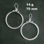 Fine Silver Earrings Sterling 925 Jewelry 14g Engraved Round Loop Hoop 23815