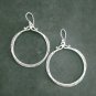 Fine Silver Earrings Sterling 925 Jewelry 14g Engraved Round Loop Hoop 23815