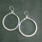 Fine Silver Earrings Sterling 925 Jewelry 9g Vintage Round Loop Hoop 23814