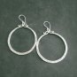 Fine Silver Earrings Sterling 925 Jewelry 9g Vintage Round Loop Hoop 23814