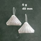 Fine Silver Earrings Sterling 925 Jewelry 6g Vintage Tribal Craft 23808