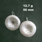 Fine Silver Earrings Sterling 925 Jewelry 12g Vintage Boop Disc 23811