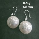 Fine Silver Earrings Sterling 925 Jewelry 8g Vintage Vintage Round Disc 23810