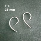 Fine Silver Earrings Sterling 925 Jewelry 3 Pairs X 1g Fashion Hoop 23610