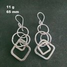 Fine Silver Earrings Sterling 925 Jewelry 11g Dangle Women Fashion 23608