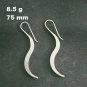 Fine Silver Earrings Sterling 925 Jewelry 8g Fashion Women Plain Wave 23612