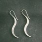 Fine Silver Earrings Sterling 925 Jewelry 8g Fashion Women Plain Wave 23612