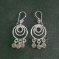 Fine Silver Earrings Sterling 925 Jewelry 10g Multiple Hoops Spiral Dangle 23604