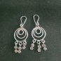 Fine Silver Earrings Sterling 925 Jewelry 9g Fashion Women hoop & Charm 23619