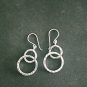 Fine Silver Earrings Sterling 925 Jewelry 8g Fashion Women Double hoop 23617