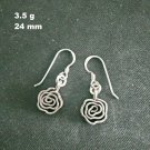 Fine Silver Earrings Sterling 925 Jewelry 3g Dangle Charms Flower theme 23603