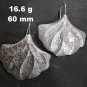 Fine Silver Earrings Sterling 925 Jewelry 16g Giant Big Ginko Leaf L1923