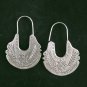 Fine Silver Earrings Handcraft Jewelry 17g tribal Engraved Odds Curve Hook 23845