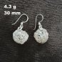 FINE SILVER EARRINGS NO STONES CRAFT VINTAGE DANGLES 4g DANGLE WELLE BALL #REE18