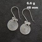 FINE SILVER EARRINGS NO STONES CRAFT VINTAGE DANGLES 6g FILIGREE TULIP #REE16