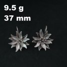 Fine Silver Earrings Sterling 925 Jewelry 9g Dangle Ylang-ylang Flower 323821
