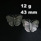 Fine Silver Earrings Sterling 925 Jewelry 12g Dangle Hook Wide Butterfly 323832
