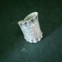 FINE SILVER RINGS SOLID HANDCRAFT FREE SIZE 9g TRIBAL SCRATCH ENGRAVED R23801