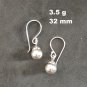 Fine Silver Earrings Sterling 925 Dangle 3g Little Tribal Ball Charms 24139