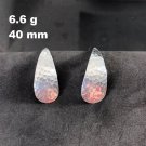 Fine Silver Earrings Sterling 925 Dangle 6g Stud Crafted Hammered Minimal 24106