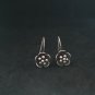 Fine Silver Earrings Sterling 925 Jewelry 5g Dangle MINIMAL FLOWER HOOK 323808