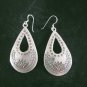 Fine Silver Earrings Sterling 925 Jewelry 13g Vintage Drop Lotus Dangle 23833