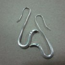 Thai Hill Tribe Earrings Fine Silver Hooks Vintage Reptile Shape Craft CS194602