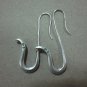 Thai Hill Tribe Earrings Fine Silver Hooks Vintage Reptile Shape Craft CS194602