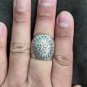 FINE SILVER RINGS 925 ADJUSTABLE FREE SIZE VINTAGE CRAFT 6 g FISH & STAR #003