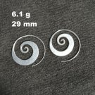 FINE SILVER EARRINGS NO STONES CRAFT VINTAGE DANGLES 6g FILIGREE ROUND #REE10