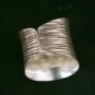 FINE SILVER RINGS SOLID HANDCRAFT FREE SIZE 6g SCRATCH BAND RETRO R23832
