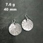 Fine Silver Earrings Sterling 925 Jewelry 7g Vintage Round Bon leaf L1925