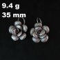Fine Silver Earrings Sterling 925 Jewelry 9g Dangle FLOWER 3D REALISTIC 323803