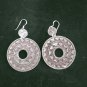 Fine Silver Earrings Handcraft Jewelry 15g Round BOHO Engraved Tribal 23841